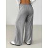 New simple casual pants women's front lace-up sweatpants loose wide-leg long pants