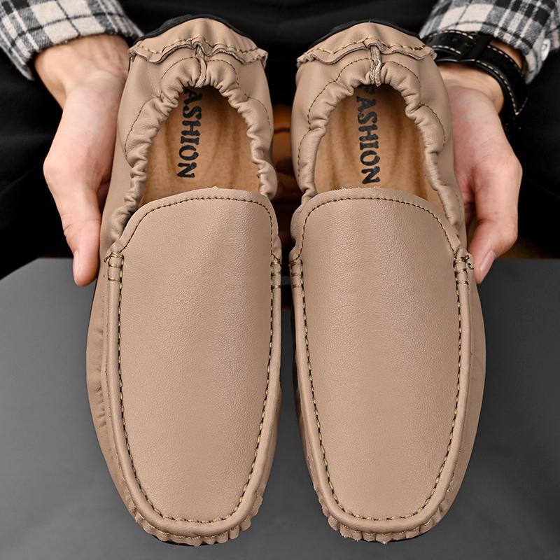 Модные мужские кожаные туфли для пожилых людей — фото 9