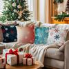 Christmas Snowflakes  Cushions Pillowcase Polyester Cushion Cover Throw Pillow Pillowcover Home Car Sofa Decor