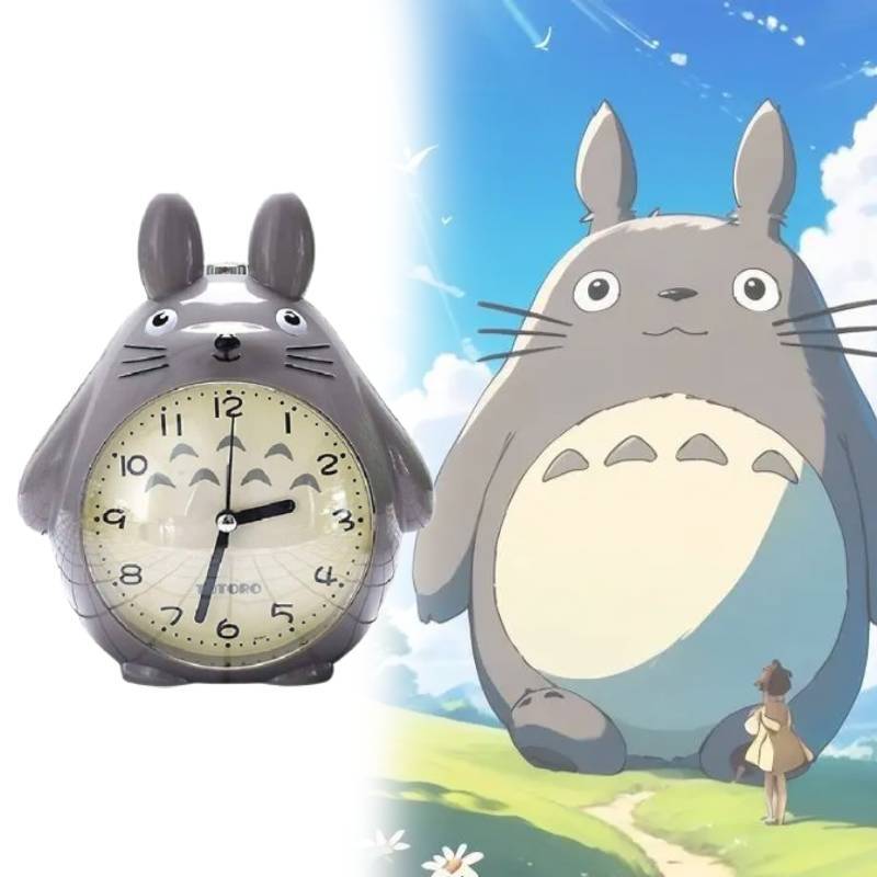 Wekity For Totoro Theme Snooze Function Silent Night Light Clocks Best Gift Kids