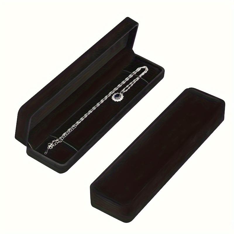 1pc Velvet Jewelry Box For Necklaces Bracelets Watch Storage And Display, Engagement, Wedding, Proposal, Gift Package Case