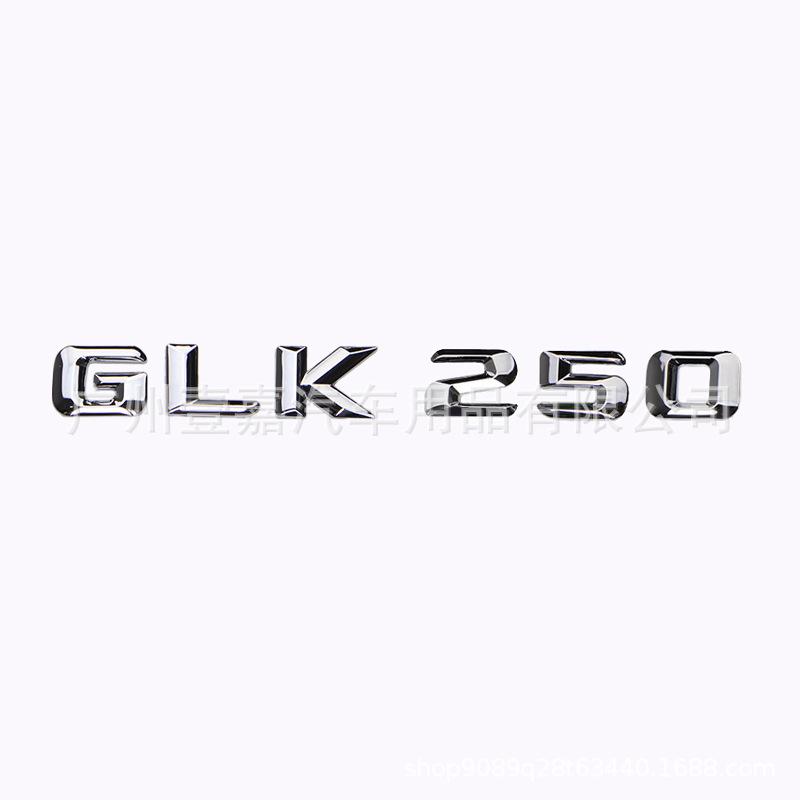 3D Heck-Typenschilder für die Mercedes-Benz GLK-Klasse: Kompatibel mit GLK220, GLK250, GLK300 Modifikationen.