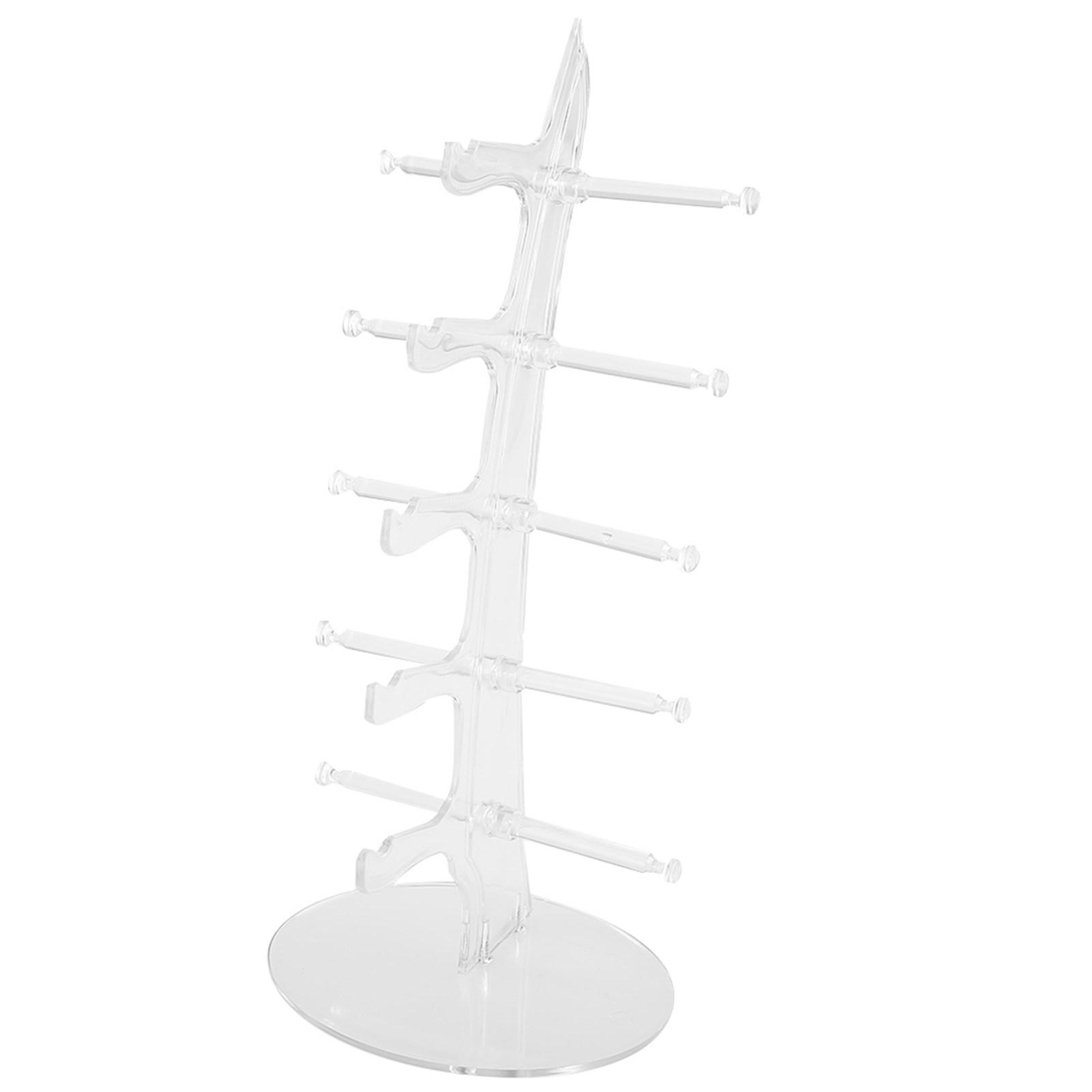 

5 пар пластиковых очков полка солнцезащитные очки дисплей стенд держатель для хранения прозрачный