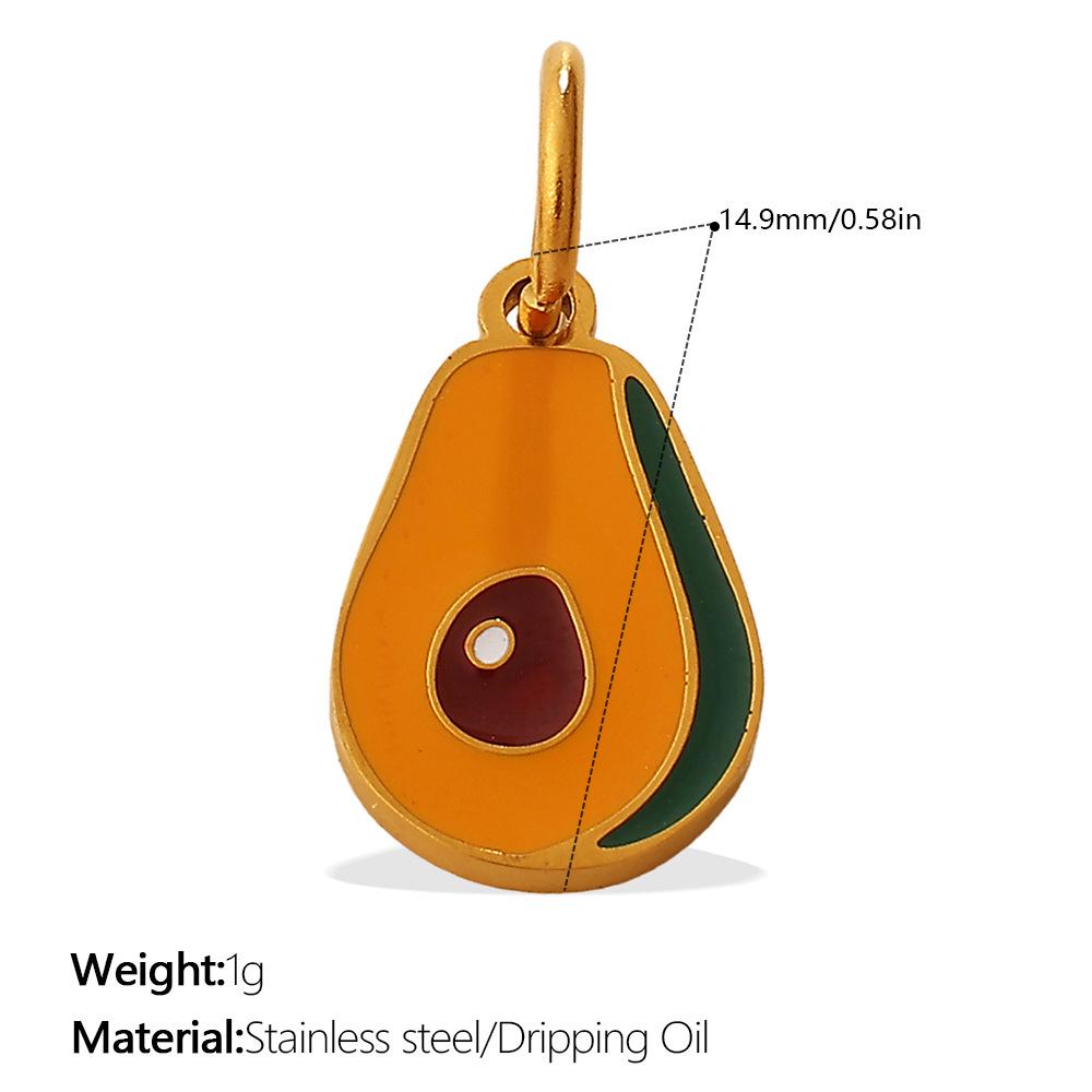 Colorful Pineapple Lemon Pendant with Drip Oil Finish