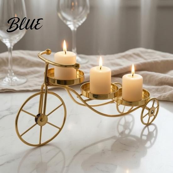 Outdoor Candle Holder Bicycle Shape Holder Nordic Style Candlestick Metal Durable Candlestick for Scented Candles Tealights Romantic Home
