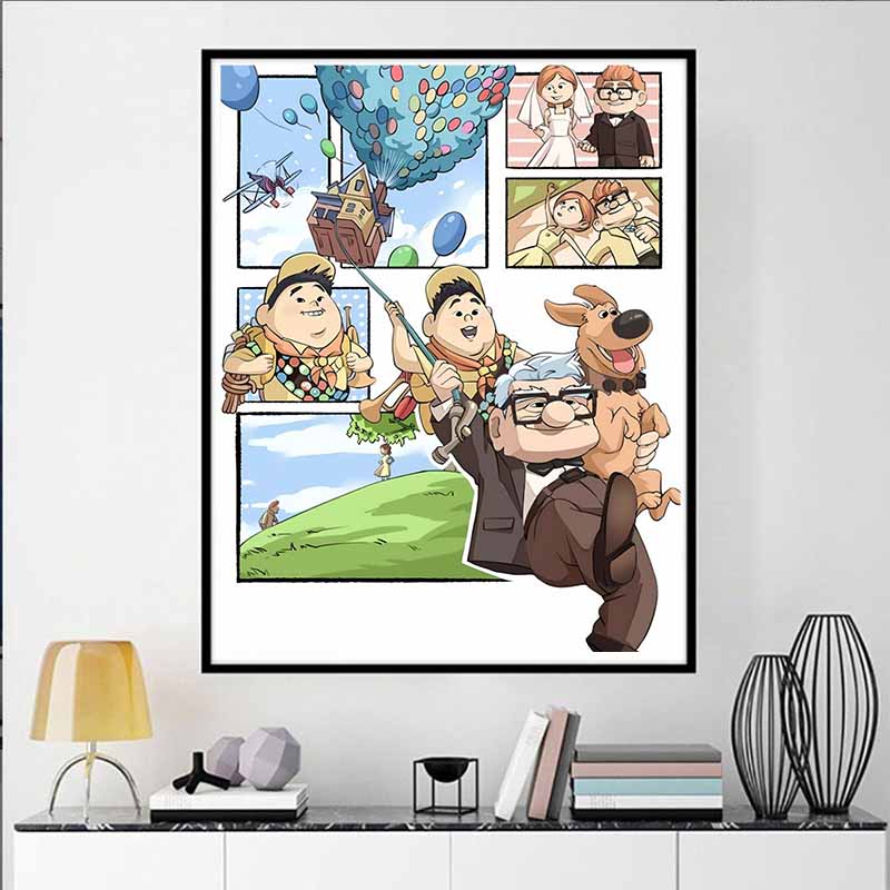 Disney 5d DIY Diamond Painting Up Illustration Art Embroidery Mosaic Cross Stitch Home Decoration Gift Crafts
