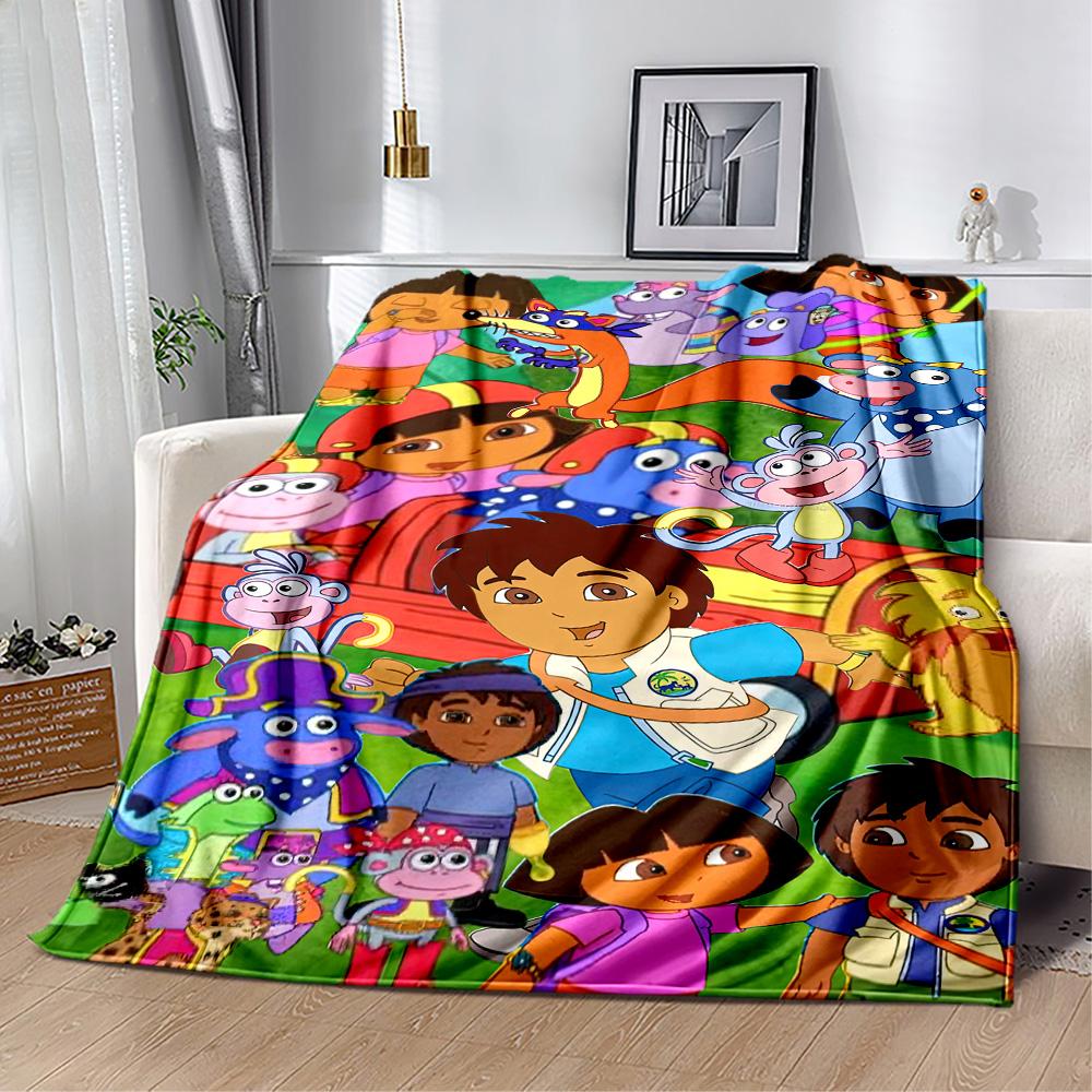 Dora Explorer Blanket Soft & Cozy Suitable for Picnics Couch Office Chair All-Season Use Digital Print Best Holiday Gift for Friends Family