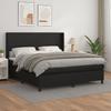 3132393 vidaXL Divan Bed with Mattress Black 180x200 Cm Faux Leather