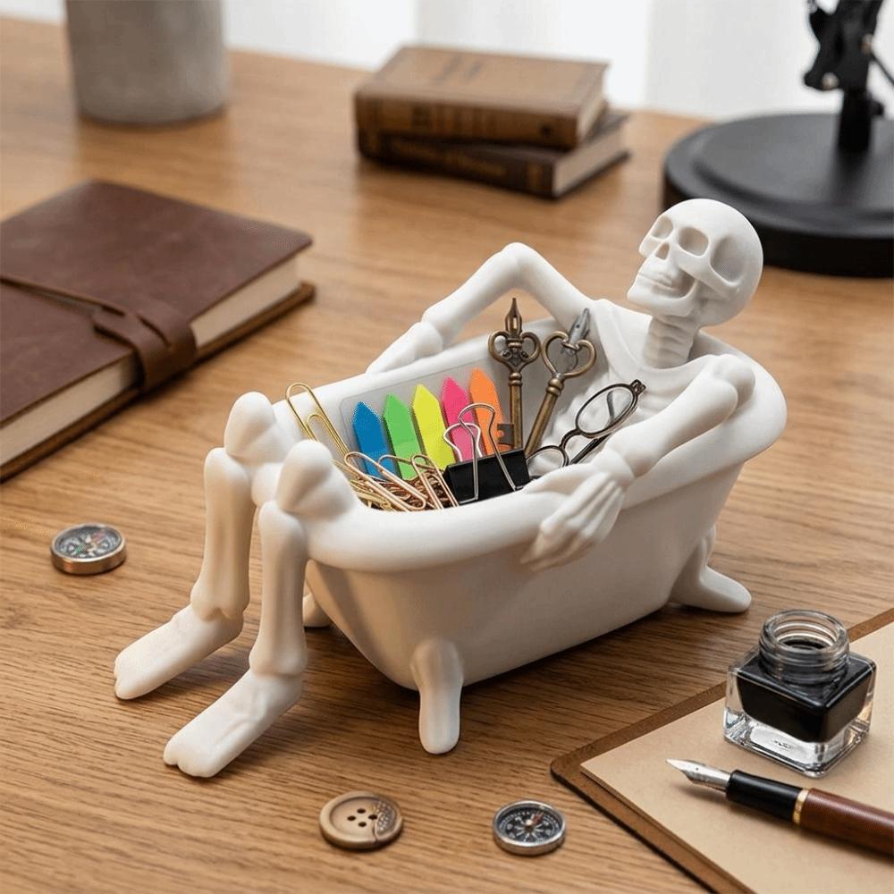 Well-Made Resin Trinket Organizer Smooth Surface Bathtub Tray Skeleton Tray Living Room