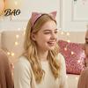 Cat Ear Headband Furry Ears for Women, Glitter Hair Flexible Band Costume Accessory Halloween Cosplay Party And Masquerade Events Comfortable