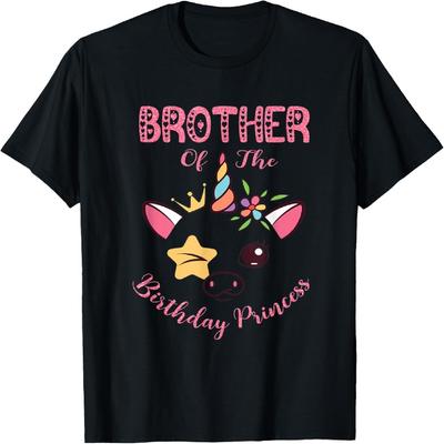 Frère de la Princesse d'Anniversaire Fille Fête Amoureux des Cochons T-Shirt