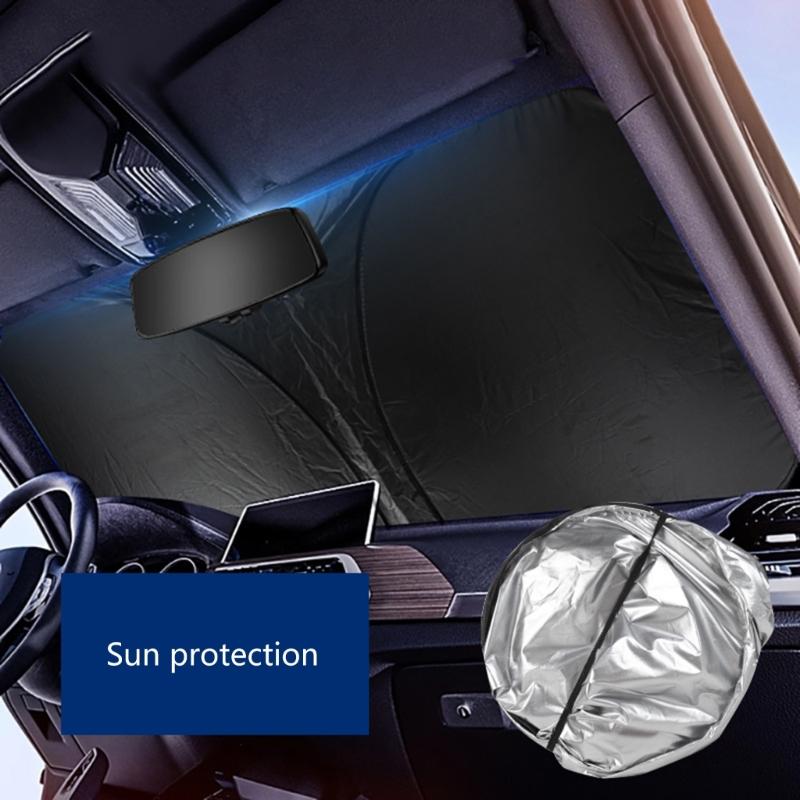 Auto Interieur Voorruit Cover Zonnescherm Paraplu Opvouwbare Zonnescherm Cover UV Blokkerend Voorruit Beschermt Voertuig tegen Hitte