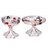 Decorative Raised Rose Pattern Candy Dish Glass Organsier Perfect For Parties And Living Room Accent