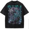 Anime Kaiju No. 8 Graphic T Shirt Men Women Short Sleeve Clothing Oversized Tshirt Washed Cotton Tee Harajuku Male T-shirt