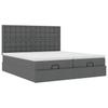 Enjoy a Restful Night S Sleep with This Ottoman Bed with Mattresses and LED Lighting In Dark Gray 180 X 200 Cm Fabric