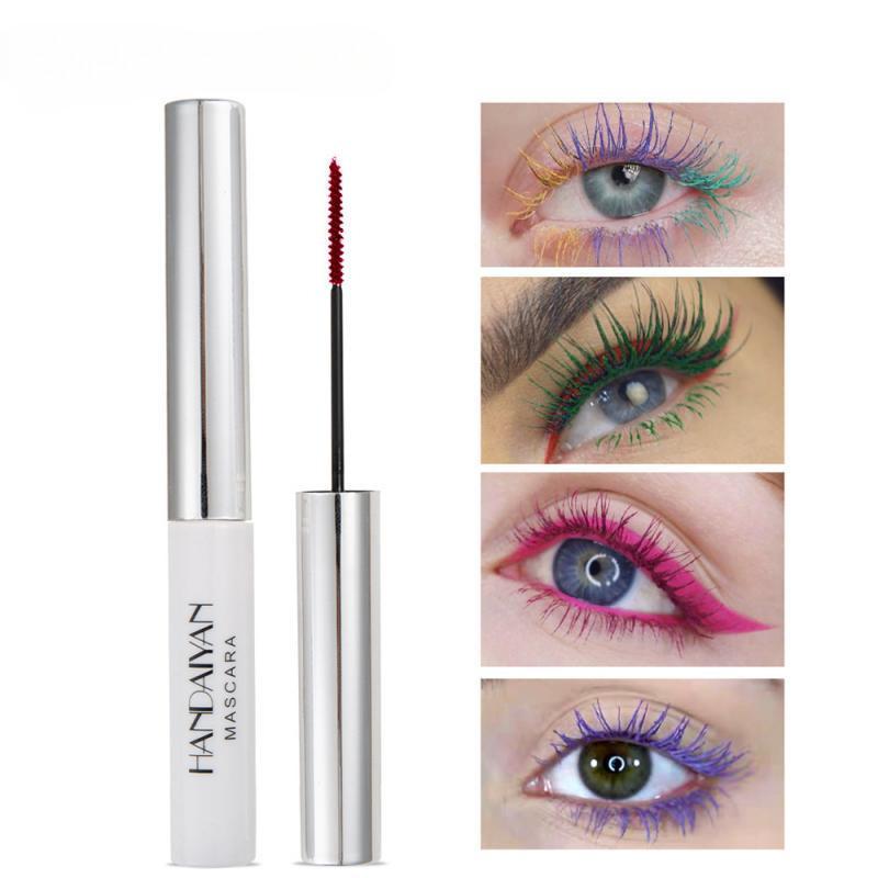 Vodotěsné řasy Curling Prodlužující make-up Modrá Zelená Červená Černá Bílá Tekutá řasenka pro prodloužení řas