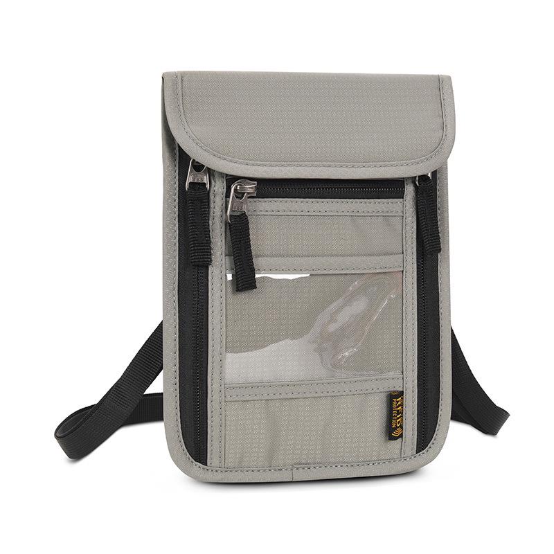 Multi-functional Anti-theft RFID Neck Lanyard: Portable ID & Passport Holder.