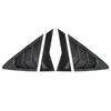 For Hyundai Verna 2010--2016 2Pcs Car Rear Window Side Vent Shutter Louver Cover Trim Black Carbon Fiber Exterior Accessories
