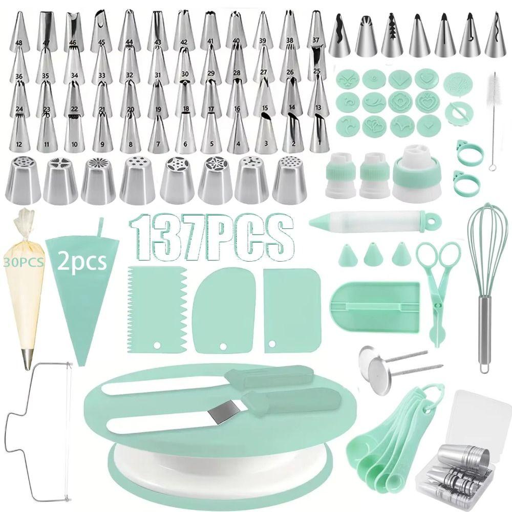 137Pcs Creative Cake Decorating Tools Kit Professional DIY Baking Tools  Baking Projects