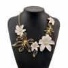 N11118 Personality Trend Enamel Drip Glaze Flower Pendant Necklace Internet celebrity ins Wind Hollow Petal Necklace