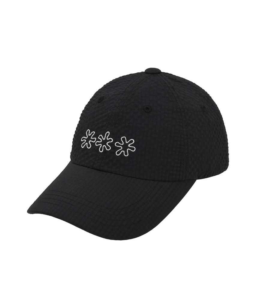 LMR Simple Motif Embroidered Light Ball Cap Black