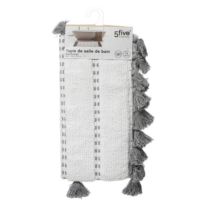 Tapis 50x75cm gris blanc - 5 five simply smart - Gris