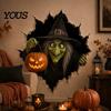 Reusable PVC Stickers for Walls Halloween Break-in 3D Wall Decals, Illusion Effect Spooky Breaking Through Decorative Decals Dormitory Sticker, Horror