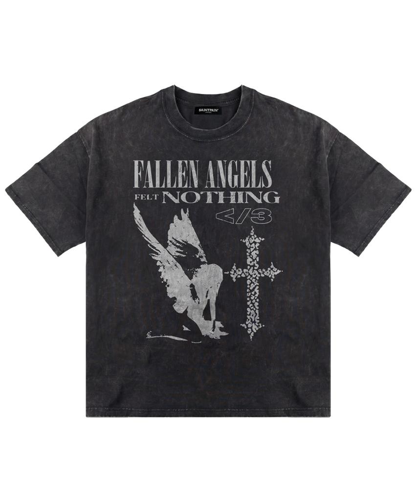 SAINTPAIN Sp Fallen Angels Pigment Short Sleeve T-Shirt Black