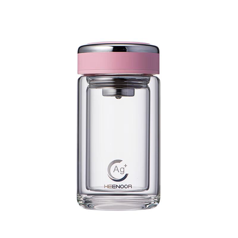 Heenoor Antibacterial Double-Layer Glass Tea Infuser Cup