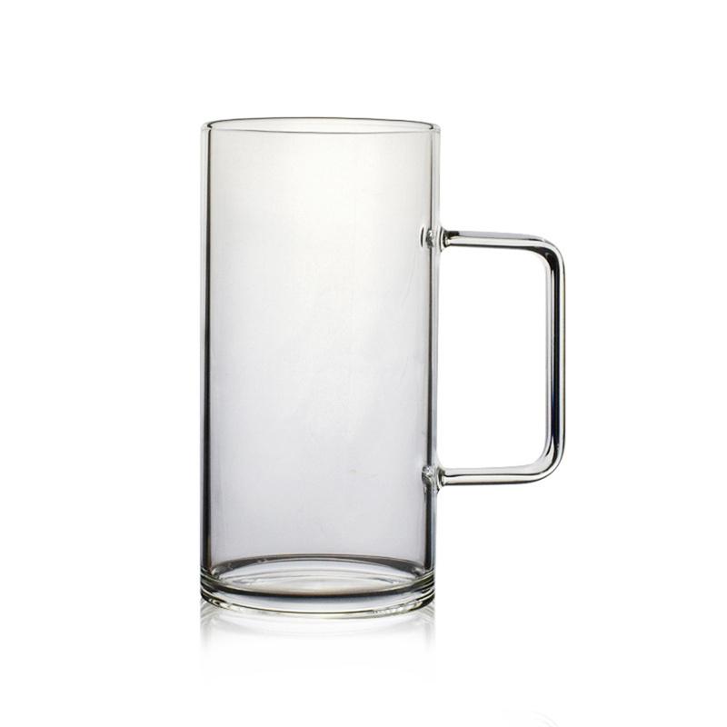 

700ml Glass Coffee Mug Handmade Heat Resistance Clear Tea Milk Juice Cup Water Beer Drinking Mug Office Drinkware 700ml