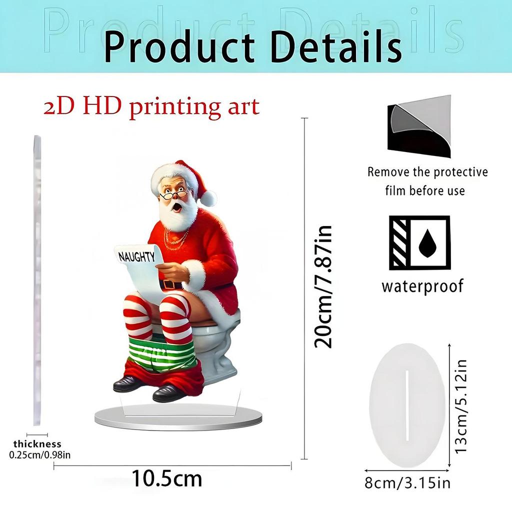 New Christmas Moon Acrylic Desktop Ornament for Home or Office