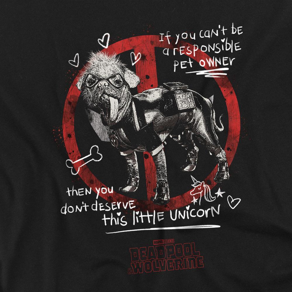 Deadpool & Wolverine Unisex Adult Dogpool Unicorn T-Shirt