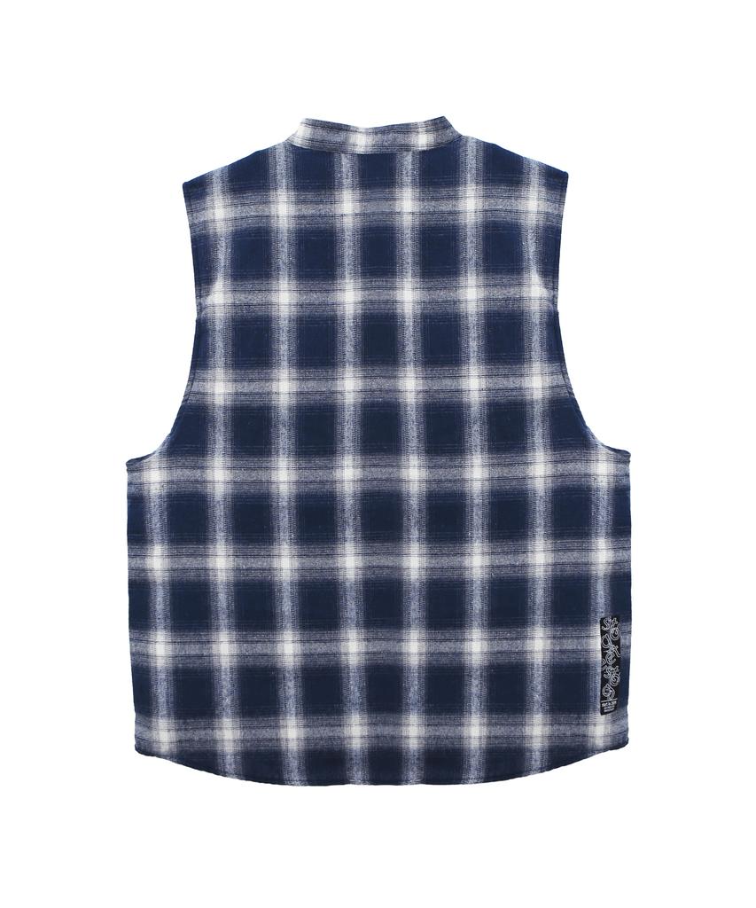 Gostreet Quilted Check Shirt Vest