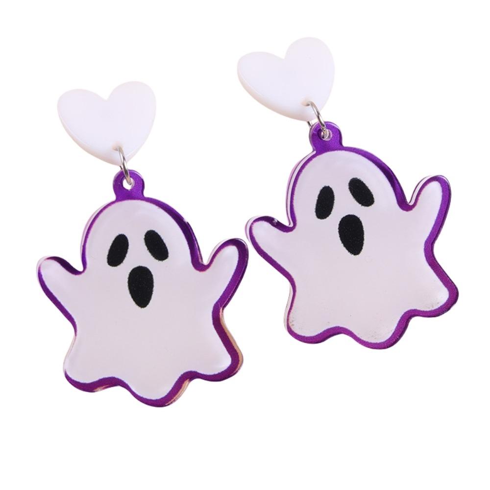 Heart Cute Ghost Ear Studs Spider Pumpkin Dangle Earrings Creative Halloween Earrings  Party