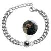 European & American Couple's Custom Projection Bracelet - Titanium Steel Jewelry Gift for Valentine's Day or Birthday