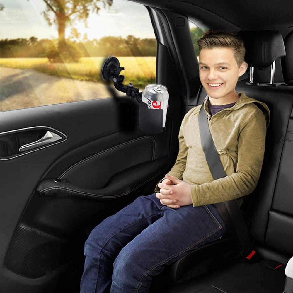 Auto Cup Holder for Cars Recessed Folding Cup Drink Holder Recessed Sturdy Black Folding Vehicle Adjustable Drink Cup Holder