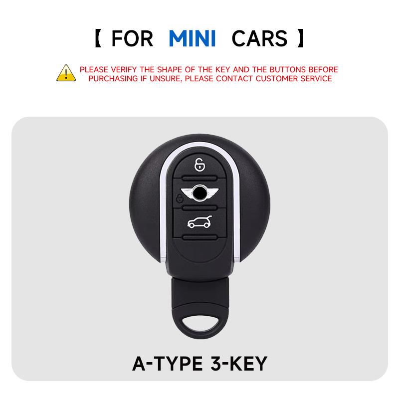 Housse de protection en cuir véritable pour clé de voiture Sac à clés Pour BMW Mini Cooper Clubman Countryman R55 R56 R57 R58 R59 R6 Ensemble de protection Accessoires