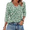 Women's V Neck 3/4 Sleeve Tops Casual T Shirts Basic Summer Tees Loose Fit Fall Pullover Tunic