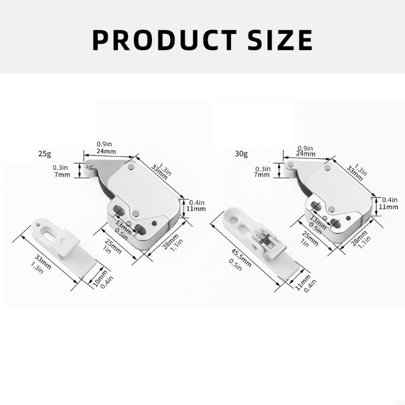 Skříňkové push-open západky Dotykové západky Záskokový zámek Vratný uzamykací mechanismus Záchytky typu push Otevírací záchytky Zámek