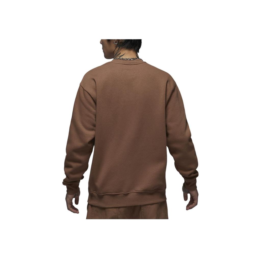 Jordan Essentials Comfortable Soft Crewneck Fleece Sweatshirt Men Sweatshirt Dark-Brown Sail FV7461223