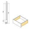 Emuca Vertex External Drawer with 3D Adjustments Height 178mm, 40kg, Depth 500mm, Steel, Painted In White