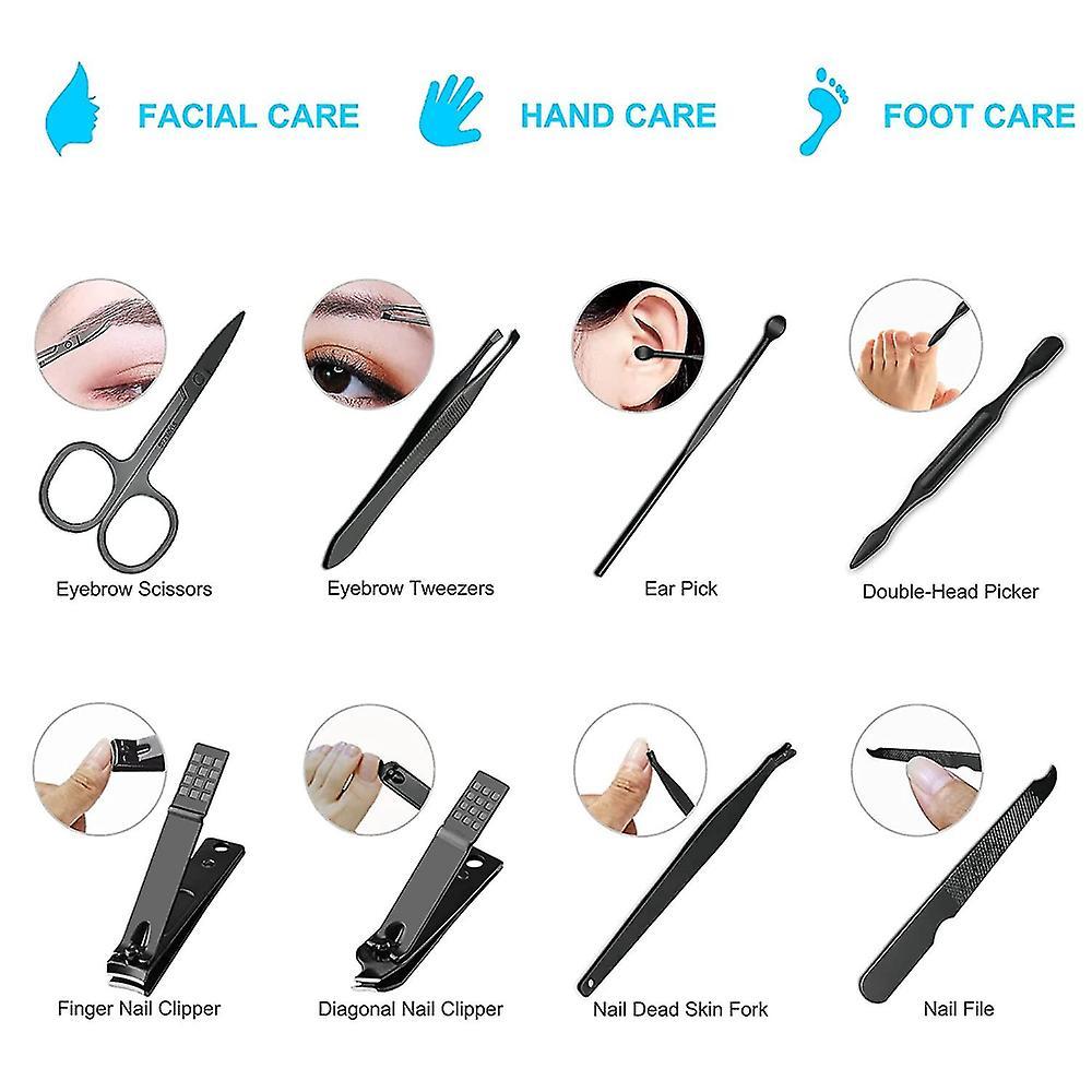 8 Pcs Premium Manicure Set, Nail Clippers, Stainless Steel