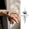 1 Blatt Totenkopf Schmetterling Rose Temporäre Tattoos Für Frauen Männer Hände Fuß Nacken,Temp Fake Tattoo Aufkleber Langanhaltend Wasserdicht