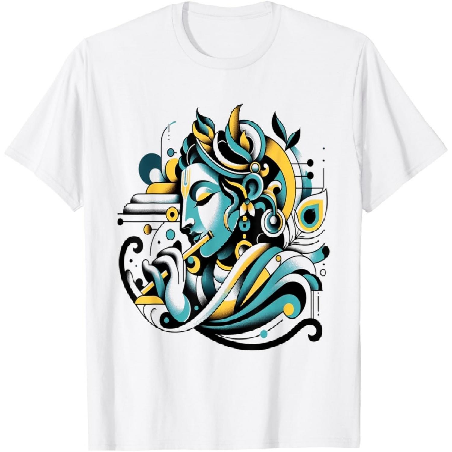 Hinduism Deity Krishna Spirituality T-Shirt XXXXXL белый