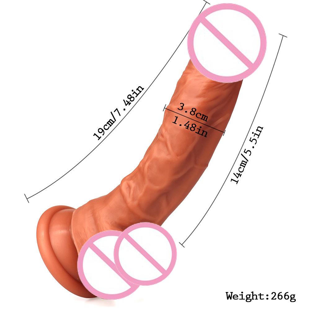 Realistisches Silikon-Dildo und Analplug-Kombination für weibliche Masturbation