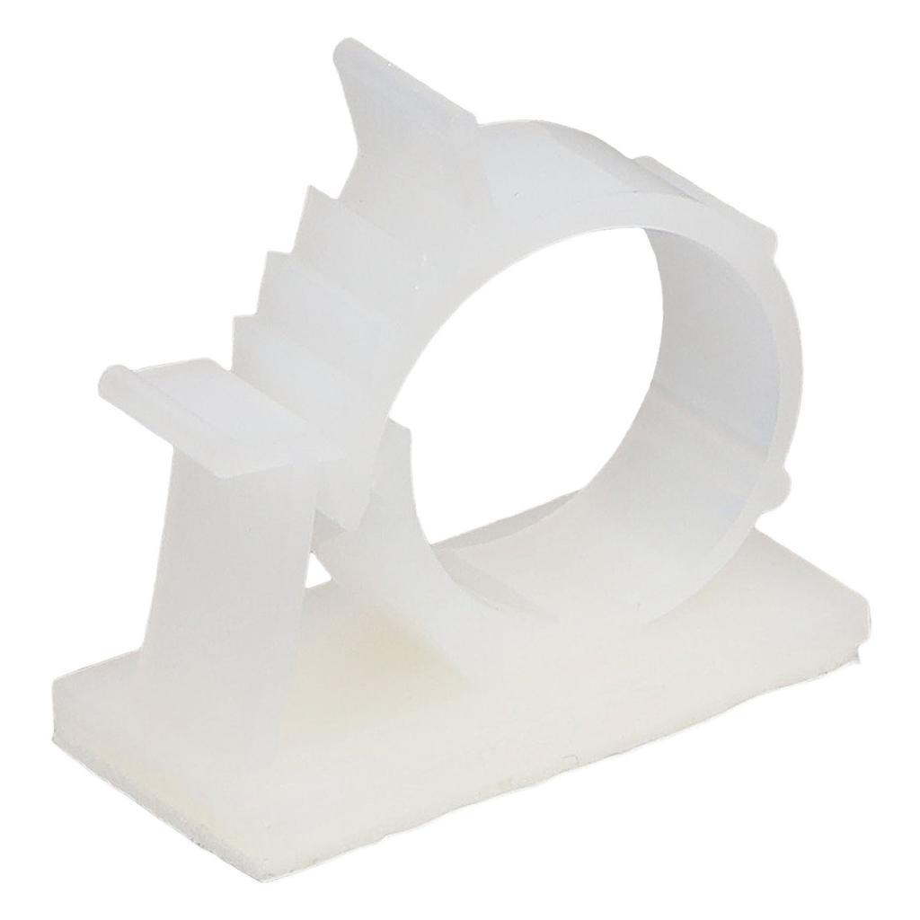 100Pcs White Adhesive Cable Management Clip Nylon PA66 Cable Strap Ties Wire Clamp Set