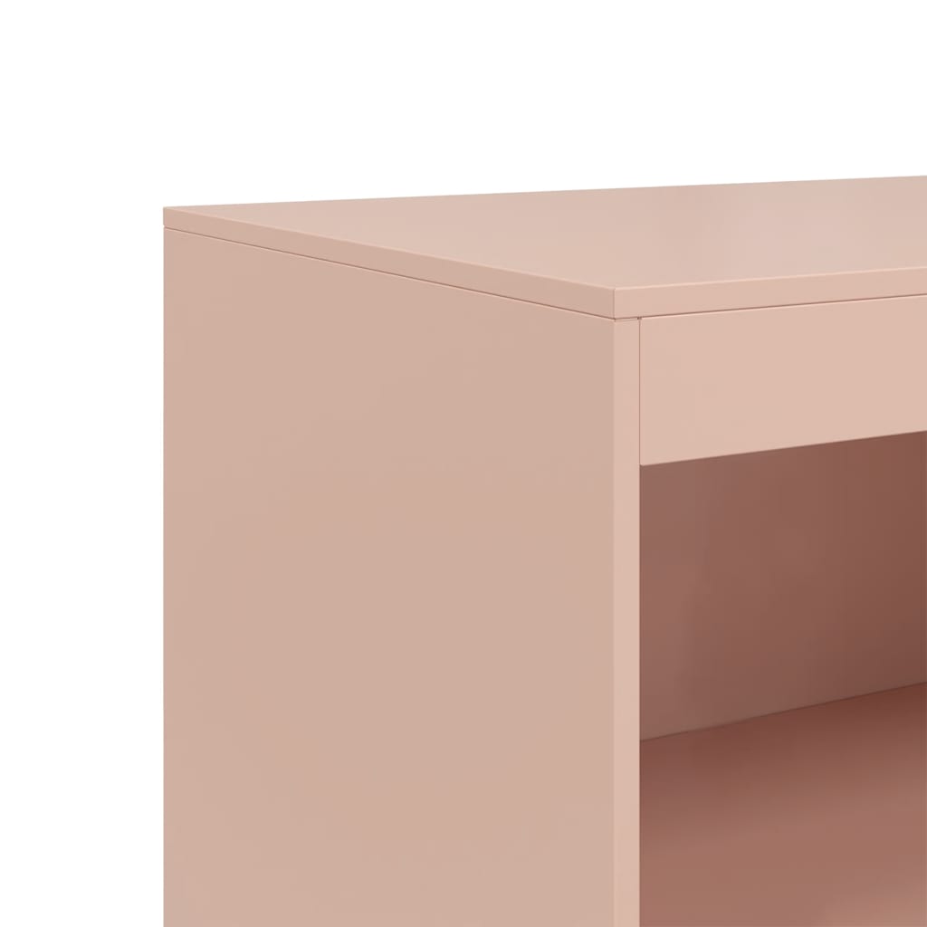 Sideboard Pink 67x39x107 Cm Steel