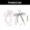 Stylish Ribbon Bowknot Backpack Keyring Fashionable Keychain Fashionable Beaded Charm Pendant Accessory Gift for Women