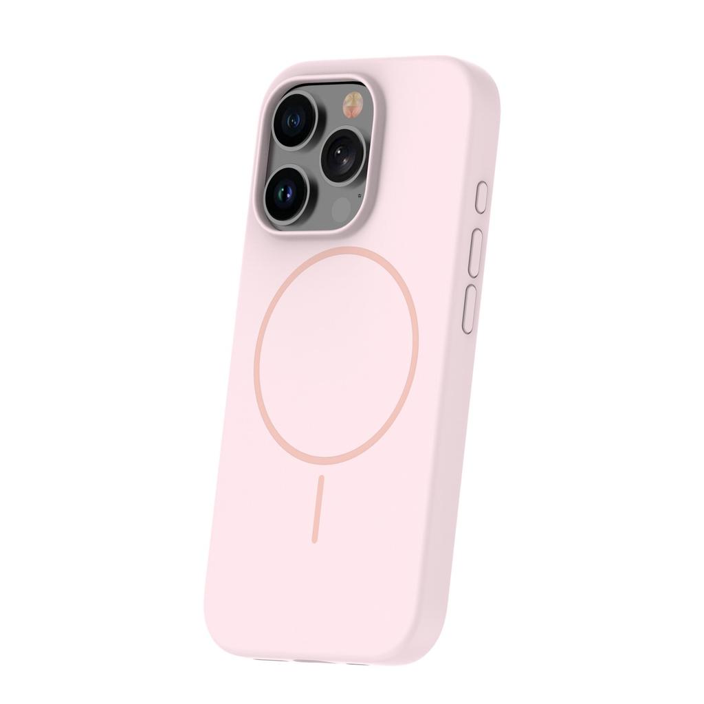 Nakładka Silicone Thin Mag Do Iphone 14 Pro 6,1" Jasnoróżowa
