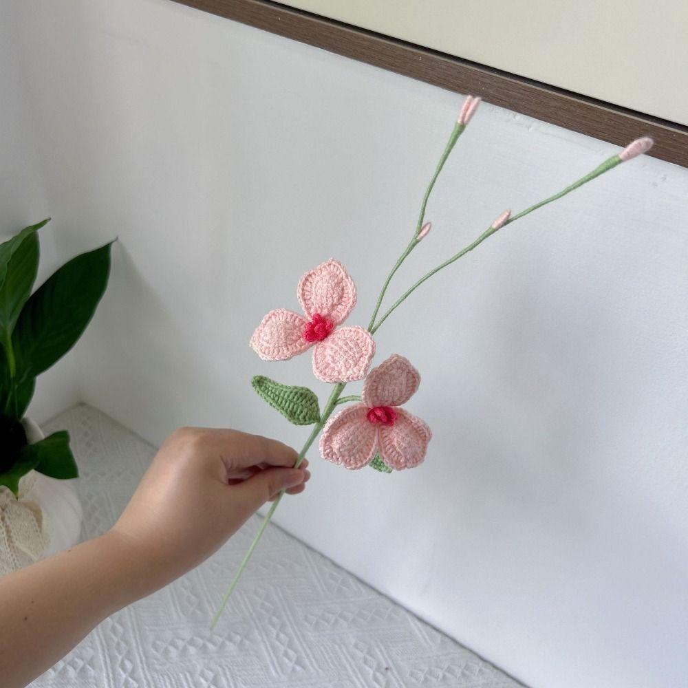Finished Knitted Bouquet Multicolor Artificial Flower New Knitting Sunflower Mother's Day